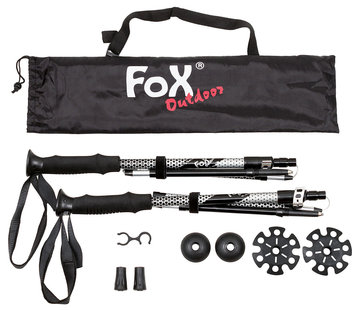 Fox Outdoor Fox Outdoor - Alu-Trekkingstöcke -  "Haidel" -  faltbar -  Schaumstoff-Griff