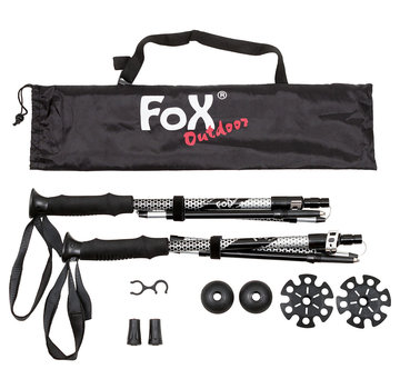 Fox Outdoor Fox Outdoor - Alu-Trekkingstöcke - "Haidel" - faltbar - Schaumstoff-Griff