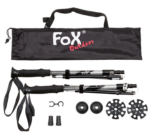 Fox Outdoor  Fox Outdoor - Alu-Trekkingstöcke -  "Haidel" -  faltbar -  Schaumstoff-Griff