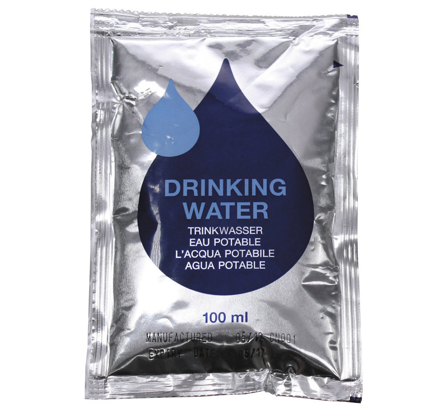 Max Fuchs - Drinkwater  -  "Emergency"  -  verpakking met zak van 5 x 100 ml