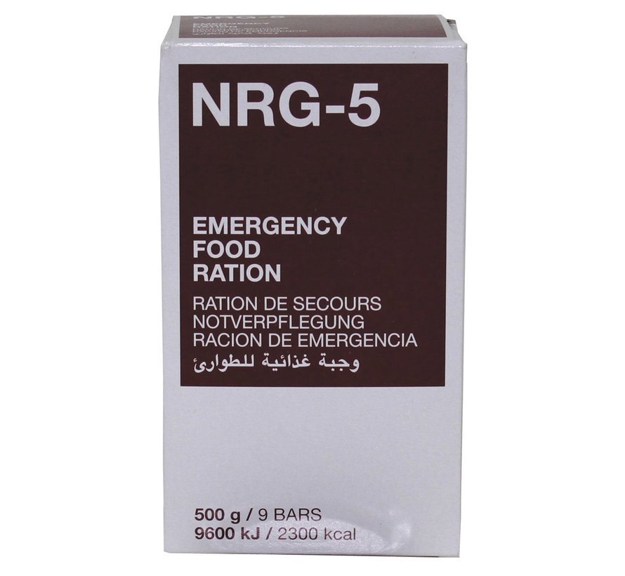 Max Fuchs - rations d'urgence -   NRG-5 -  500 g -  (9 barre)