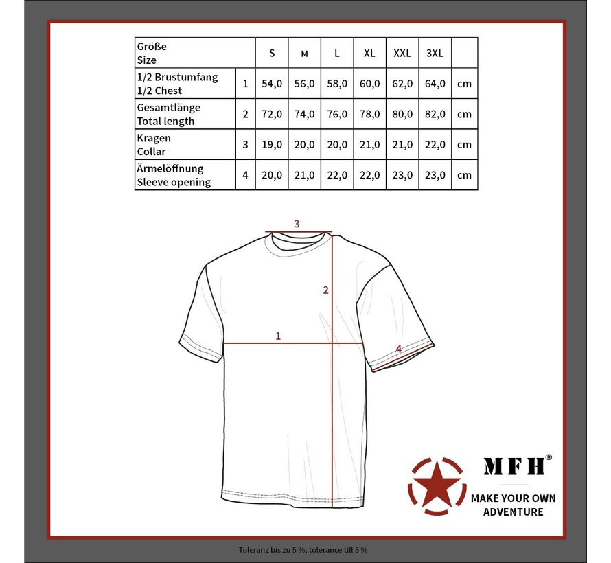 MFH - T-Shirt -  "Tactical" -  manches courtes -  coyote tan