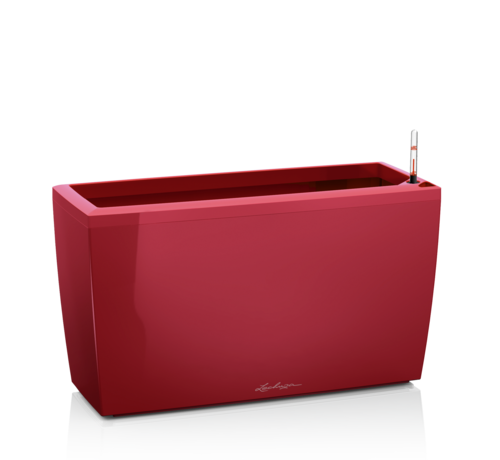 Lechuza Lechuza - plantenbak CARARO PREMIUM  Scharakenrood hoogglans ALL-IN-ONE set - Tweede keus