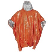 MFH Oranger Notfall-Regenponcho. Einseitig mit Aluminium beschichtet.