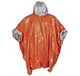 Poncho de pluie d'urgence orange. Recouvert d'un côté d'aluminium.