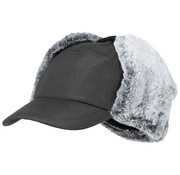 Fox Outdoor Schwarze "Trapper"-Wintermütze mit Ohrenklappen und Kunstfell