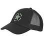 Zwarte "Trucker" unisex cap . Stoere en sportieve cap met verstelbare  kliksluiting.