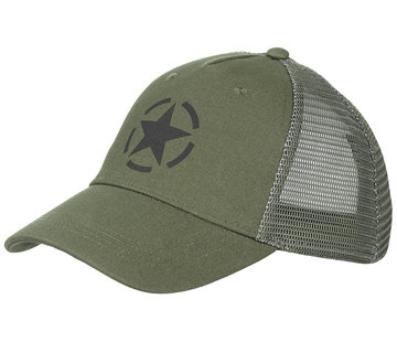 MFH Armee grüne "Trucker" Unisex-Mütze . Robuste und sportliche Kappe mit verstellbarem Druckknopfverschluss.