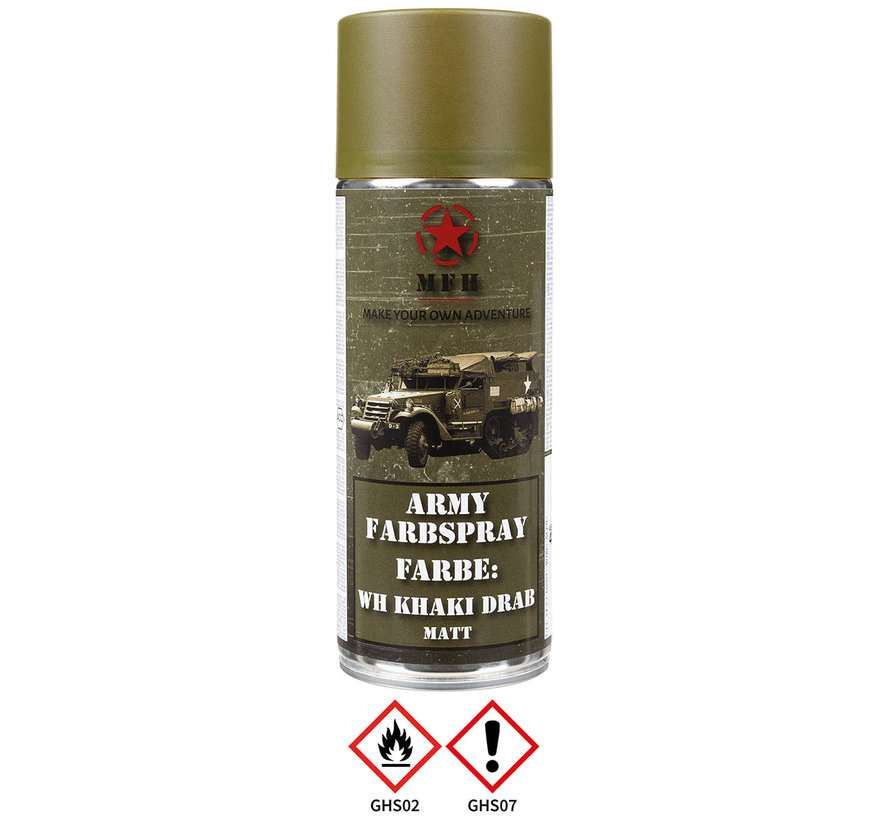 MFH - Pulvérisation de couleur de l'armée  -  WH KHAKI DRAB  -  Faible  -  400 ml