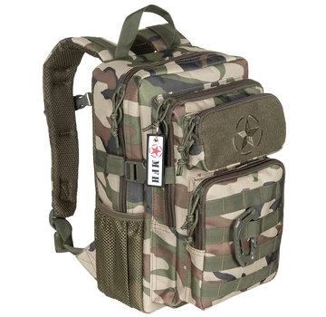 MFH Professionele Amerikaanse  (US) militaire rugzak type "Youngster"  Assault (15l)  met Woodland camo