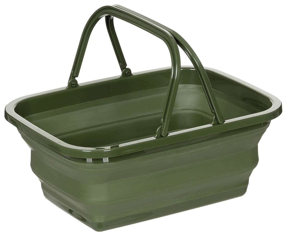 Fox Outdoor Opvouwbare mand OD groen 9 l 4044633211675 MF30518B - | OutdoorClick by C.V.