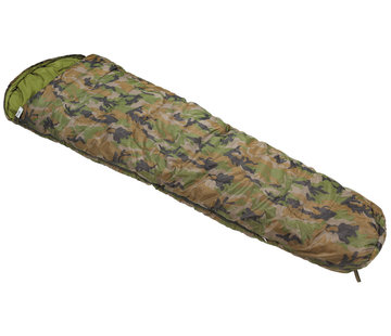 Fox Outdoor Outdoor mummie slaapzak met Woodland camouflage en 2 laags vulling