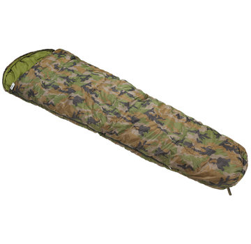 Fox Outdoor Outdoor mummie slaapzak met Woodland camouflage en 2 laags vulling