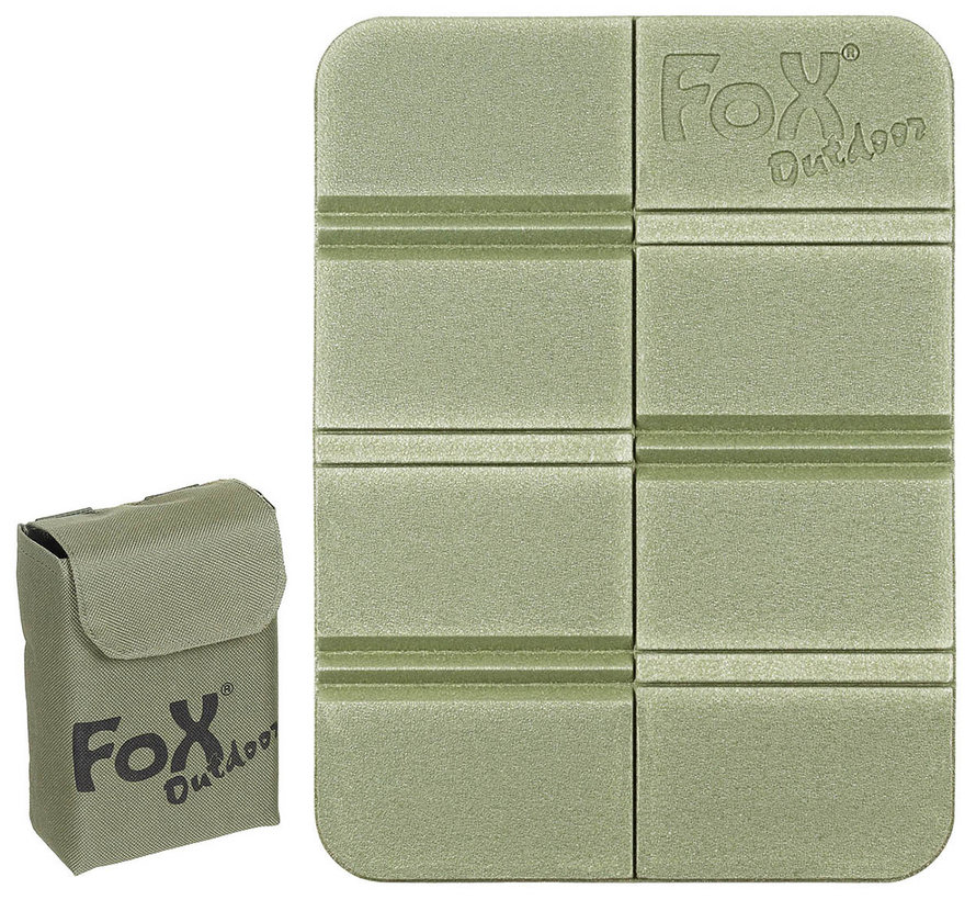 Fox Outdoor - Coussin d’assise thermique  -  pliant  -  avec sac Molle  -  Olive