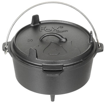 Fox Outdoor Gietijzeren kookketel "Dutch oven" met deksel en een inhoud van 3.8 liter