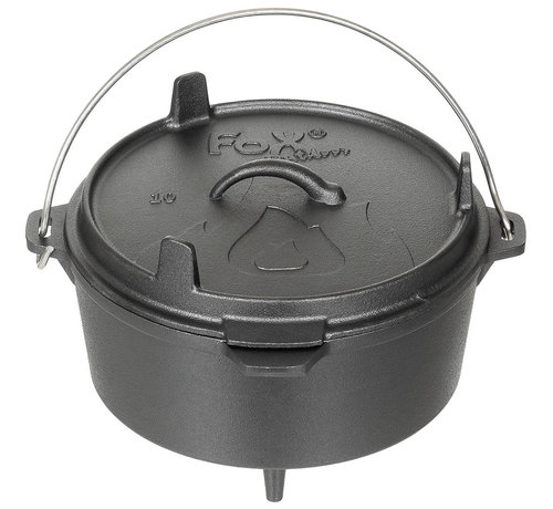 Fox Outdoor Gietijzeren kookketel "Dutch oven" met deksel en een inhoud van 3.8 liter