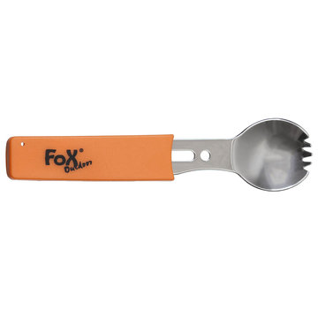 Fox Outdoor Fox Outdoor - Multifunctionele Spork  -  Rvs  -  oranje handvat