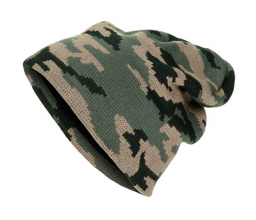 MFH Fijn gebreide "Woodland" commando muts  (Beanie) gemaakt van 100% wol