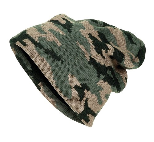 MFH Fijn gebreide "Woodland" commando muts  (Beanie) gemaakt van 100% wol