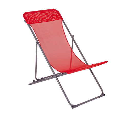 Bo-Camp Bo-Camp - Beach Chair Penco - 3 positions - Oxford Polyester - Rouge