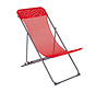 Bo-Camp - Beach Chair - Plat - 3 Standen - Rood