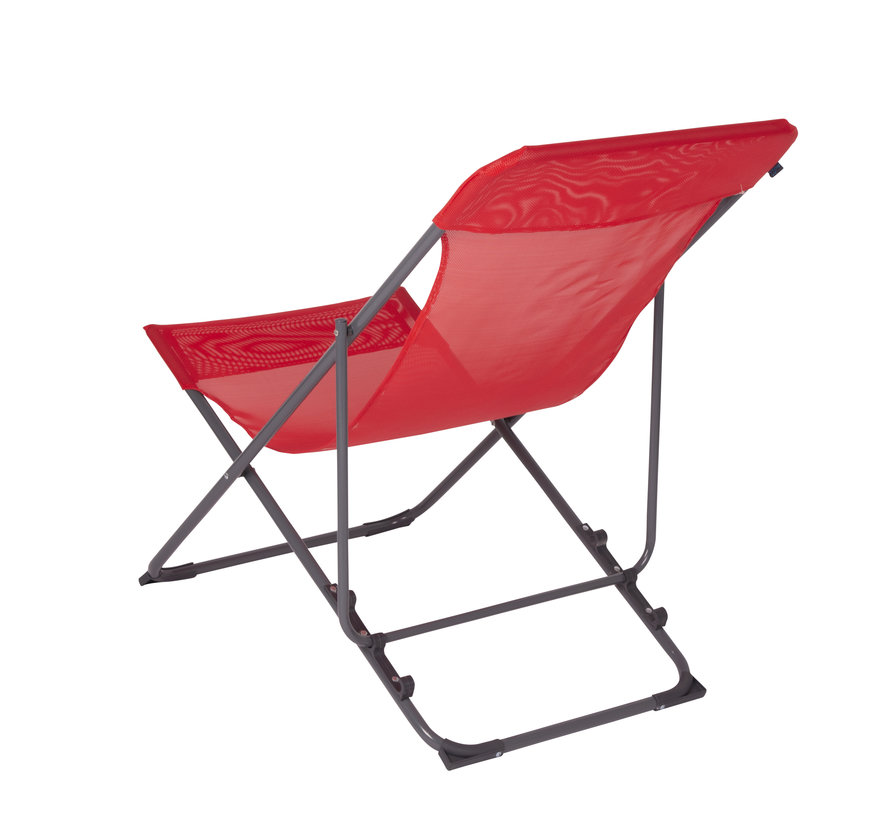 Bo-Camp - Beach Chair Penco - 3 positions - Oxford Polyester - Rouge