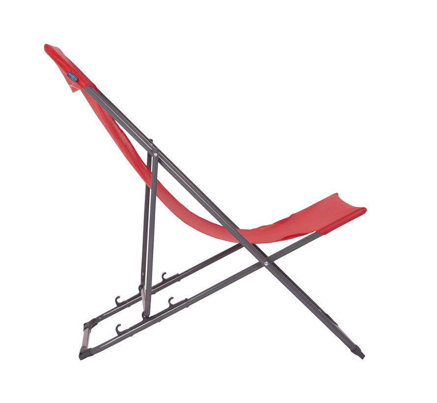 Bo-Camp - Beach Chair Penco - 3 positions - Oxford Polyester - Rouge