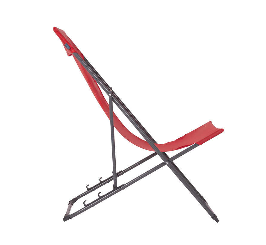 Bo-Camp - Beach Chair Penco - 3 positions - Oxford Polyester - Rouge