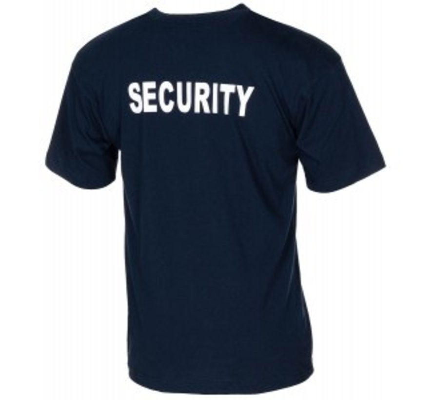 MFH - T-Shirt -  blau -  "Security" -  bedruckt