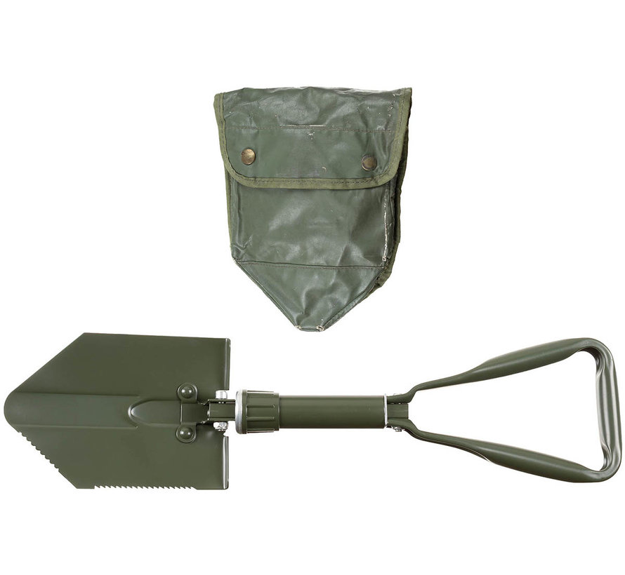 MFH - Opvouwbare veldschep - 3-delig - OD legergroen - met gebruikte hoes