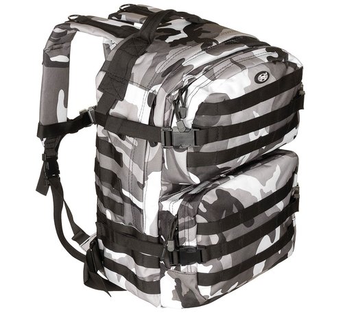 MFH | Mission For High Defence  Hochverteidigung amerikanischer Militärrucksack Assualt II mit Urban Camouflage - 40 L