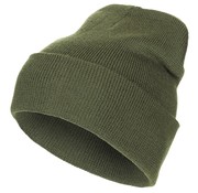 MFH Outdoor Chapeau tricoté vert armée en 100% laine