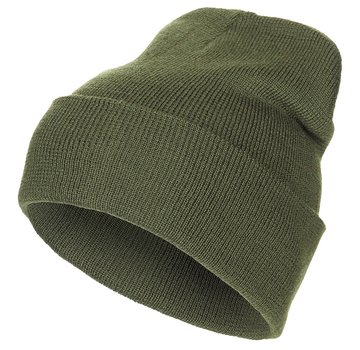 MFH Chapeau tricoté vert armée en 100% laine