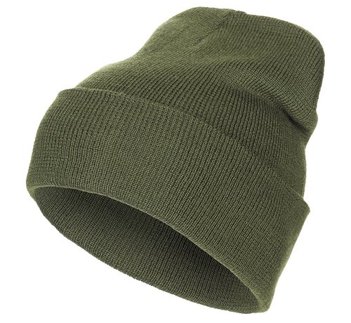 MFH Armeegrüne Strickmütze aus 100% Wolle