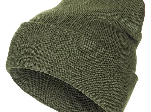 MFH Chapeau tricoté vert armée en 100% laine