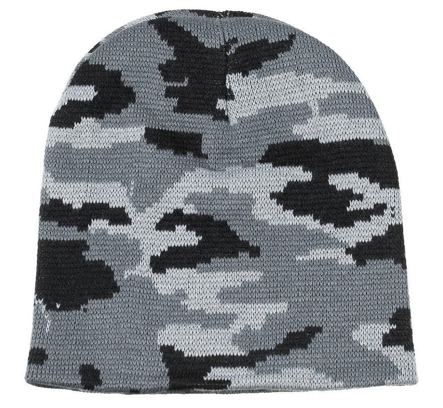 Urban camo gebreide commando muts  "Beanie"  gemaakt van 100% wol