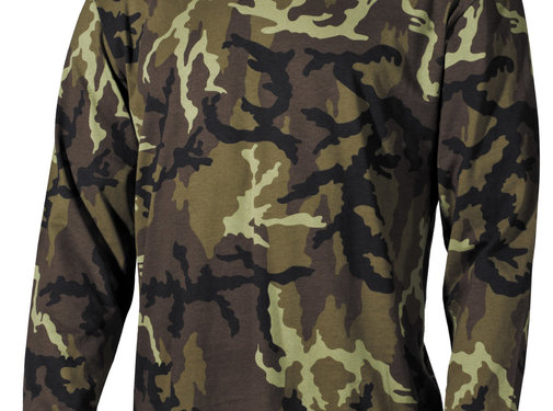MFH T-shirt à manches longues US Woodland Camouflage -100% coton -170 g/m² - Copy