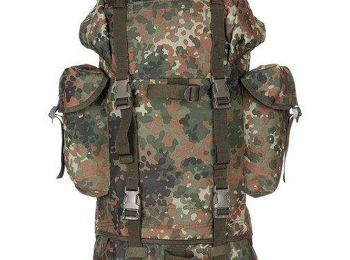 MFH Grote BW Combat leger rugzak van 65 liter met BW camouflage print