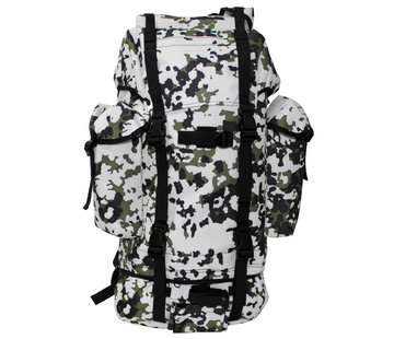 MFH Grands sacs à dos de 65 litres BW Combat army avec impression camouflage neige