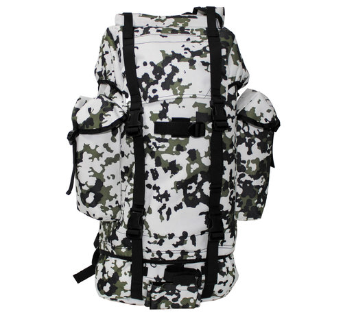 MFH Grote BW Combat leger rugzak van 65 liter met sneeuw camouflage print