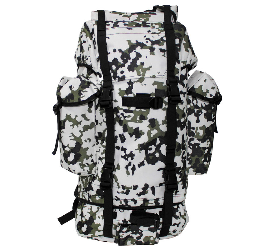 Grands sacs à dos de 65 litres BW Combat army avec impression camouflage neige