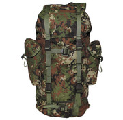 MFH Grands sacs à dos 65L BW Combat army avec impression camouflage végétal.