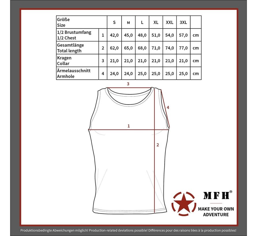 Débardeur US avec imprimé camouflage Woodland en 100% coton - 170 g/m²