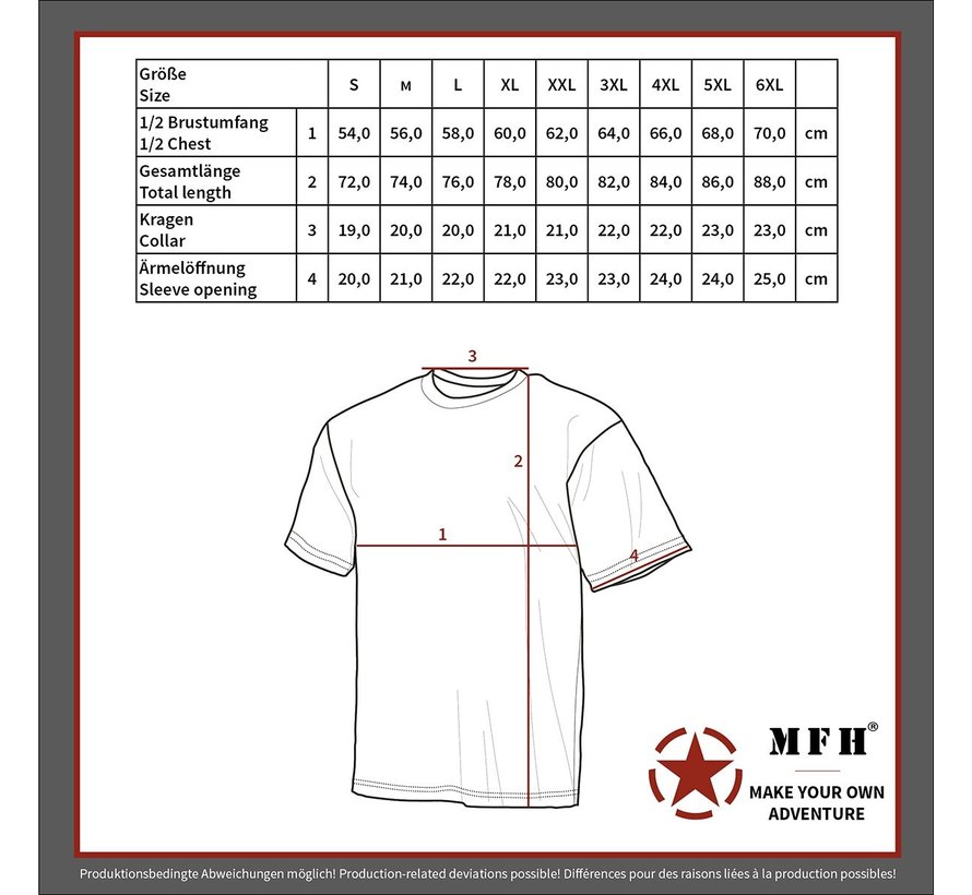MFH - US T-Shirt -  halbarm -  hunter-orange -  170 g/m²