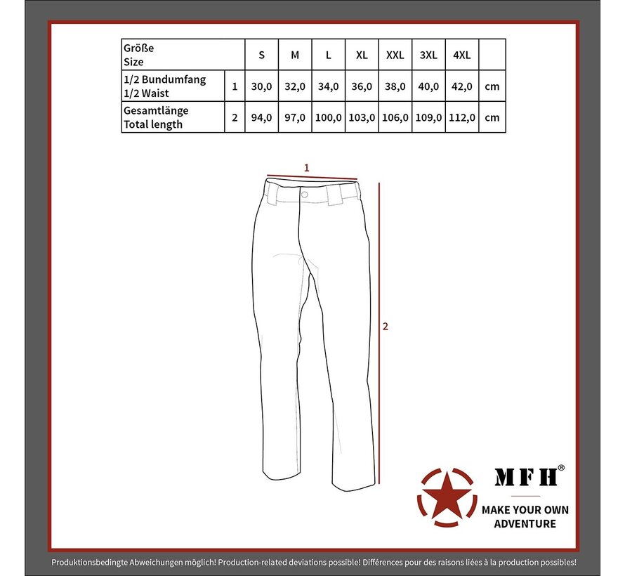 MFH High Defence - US Unterhose - Level II - GEN III - schwarz