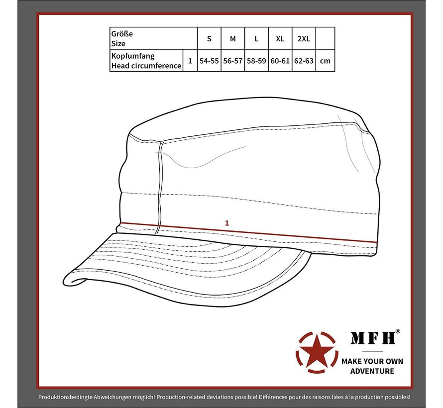 MFH - Us BDU Field Hat (en)  -  Arrêt Rip  -  night-camo