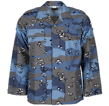 MFH MFH - Veste de campagne US BDU  -  Arrêt Rip  -  Camouflage bleu pépites de chocolat