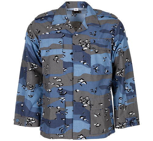 MFH MFH - Veste de campagne US BDU  -  Arrêt Rip  -  Camouflage bleu pépites de chocolat