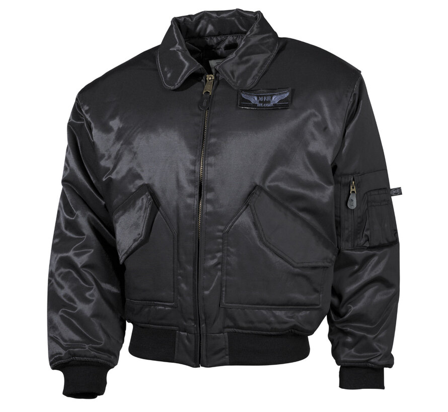 MFH - US CWU Pilotenjacke -  schwarz -  schwere Ausführung
