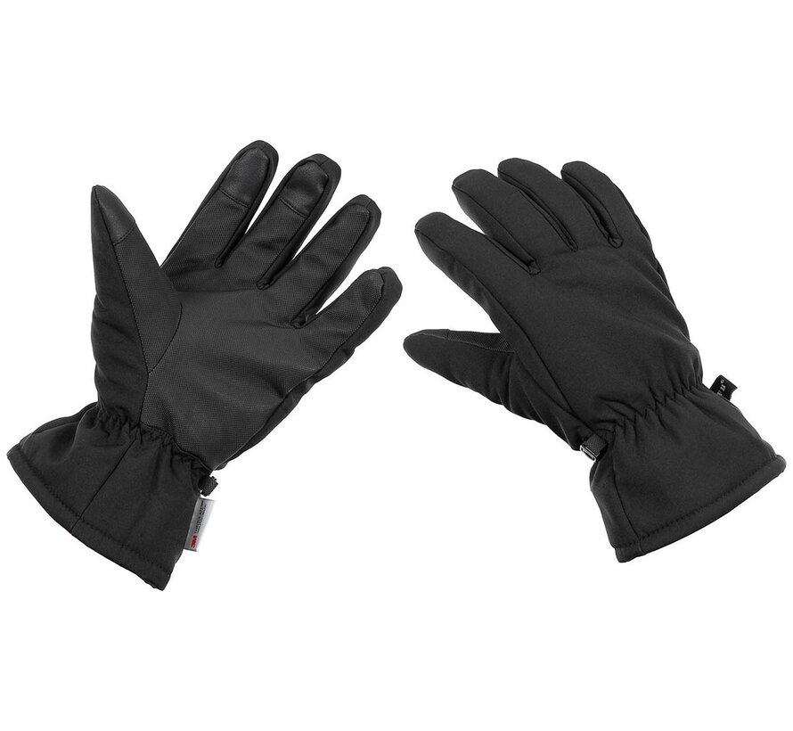 MFH - Gants de doigt  -  Softshell  -  Noir  -  3M™ thinsulate™